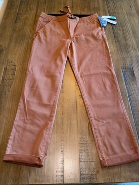 Democracy Casual Drawstring Pants in brown clay size 10 nwt ab leisure high rise